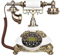 GUHPZA Retro Telephones Landline Vintage Home Telephone Antique Wire Landline Phone with Push Button Dial
