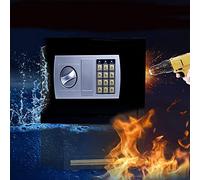 GUHPZA Safe, Home Safe Waterproof, Fireproof Safe with Pre-Drilled Holes, Digital Keypad Key and Emergency Battery Box/Black/16L ,Black-8.5L