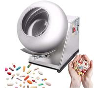 GUHPZA Sugar Coating Machine, Commercial Chocolate Coating Machine, Automatic Table Top Panning Coater for Coating Sugar Balls and Drying Chocolate,300mm