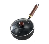 GUHPZA Wok Pan Traditional Iron, Induction Cooker Boiling with Hanging Hook Cooking Wok Iron Pan, Style B ,Style A