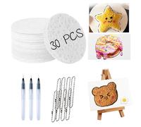 Guhupoy 30Pcs Painting Paper，Magic 3D Foam Texture Painting Kit for Kids-3D Foam Texture Painting Kit with Puffy Paint & Pens-Creative DIY Art Gift Magic Puffy Paint Craft Paper for Kids & Adult