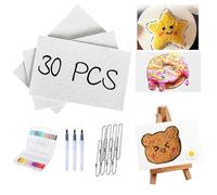 Guhupoy 30Pcs Painting Paper，Magic 3D Foam Texture Painting Kit for Kids-3D Foam Texture Painting Kit with Puffy Paint & Pens-Creative DIY Art Gift Magic Puffy Paint Craft Paper for Kids & Adult