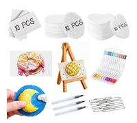 Guhupoy 30Pcs Painting Paper，Magic 3D Foam Texture Painting Kit for Kids-3D Foam Texture Painting Kit with Puffy Paint & Pens-Creative DIY Art Gift Magic Puffy Paint Craft Paper for Kids & Adult