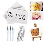 Guhupoy 64 Pcs Puffy Art Painting Paper，Magic 3D Foam Texture Painting Kit for Kids-3D Foam Texture Painting Kit with Puff Art & Pens-Creative DIY Art Gift Magic Puffy Paint Craft Paper for Kids