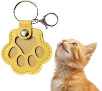 Guhupoy Personalised Dog Fur Keepsake Dog Keyring，Pet Memorial Gift with Leather Paw Pendant for Cats and Dogs, Compact Hair Storage