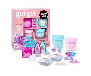GUI GUI Slime Kit Shimmer Deluxe 2-Pack, Iridescent Slimes | Includes Shimmer & Crystal Pearl slimes, Pearl Bead Booster, Glow-Up sachets; slime kit for girls ages 6+