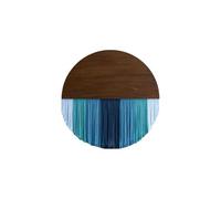 GUIBEIZU macrame wall hanging Retro Style Wall Decoration Round Hand-woven Tapestry B&b Wall Hanging Living Room Porch Art Background Wall-type A Blue