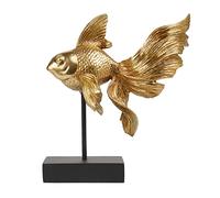 Guichifun Collectible Figurine Goldfish Statue Decor - Betta Sculpture Decoration Luckly Wealth Resin Fish Figurines Office Shelf Sculpture Home Decor Birthday Gifts for Father 10.25 X 5 X 11 inch