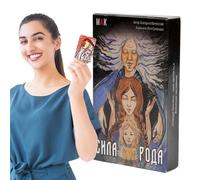 Guidance Tarot Deck, Educational Divination Cards, 50-Sheet Tarot Card Set with Russian Alphabet, Instructional TarotS Cards with Symbolic Illustrations, Divination Game for Adults Kids