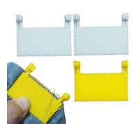 GUIDE 5.7 x 3.9 cm Needle Display, Quilting Tool, 4 Pieces Clip-On Sewing Aid with Adjustable Scale Easy Application Measuring Tool for Sewing Fabric Hemming Edge Finishing Projects