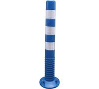 Guide Jack for Post, Barrier, Flexible Plastic, Orange Reflective Strips, Hardware for Vehicle and Tilting Mounting, Reflective, for Installation(Blue+white)