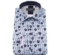 Guide London Blue Shirt with Floral Print, x-Large