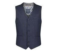 Guide London Mens Italian Cotton Blend Waistcoat - Navy - XL - Navy - 100% Mixed