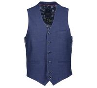 Guide London Mens Stab Stitch Waistcoat in Navy Cotton - Size 42 inch
