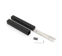Guide Rail Connector Kit for Track Saw 304 Stainless Steel Self-Aligning Design Long Cuts 2 Connectors 8 Screws Hex Wrench Silver
