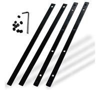 Guide Rail Connector Set P-20177 for Makita Track Saw Long Cuts， Also Compatible with Festool, Fit for DeWalt in Integrated Guide Rail T-Slots for Secure Cutting, 4 PCS, Black