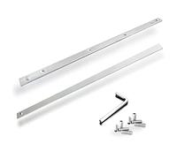 Guide Rail Connector Set P-45777 for Makita Track Saw Long Cuts， Also Compatible with Festool, Fit for DeWalt, Fit in Integrated Guide Rail T-Slots for Secure Cutting, 2 PCS, Sliver