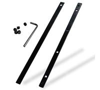 Guide Rail Connector Set P-45777 for Makita Track Saw Long Cuts， Also Compatible with Festool, Fit for DeWalt, Fit in Integrated Guide Rail T-Slots for Secure Cutting, 2 PCS, Black