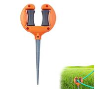 Guide support for garden tube - irrigation hook, pipe guide | Fold free garden tube support, metal blocking system for borders with vial onetti flower beds, picket to protect