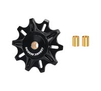 Guide Wheel Replacement for Cycling Drivetrain Service, Ceramic Bearing, Narrow Wide Teeth, Alloy Pulley Component Bike Derailleur Pulley Replacement Rear Guide Wheel Ceramic Bearing Narrow Wide Part