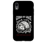 Guided By Grace But Still Kind Of Feral Funny Opossum Meme Case for iPhone XR