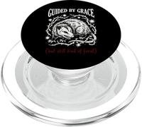 Guided By Grace But Still Kind Of Feral Funny Opossum Meme PopSockets PopGrip for MagSafe