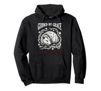 Guided By Grace But Still Kind Of Feral Funny Opossum Meme Pullover Hoodie