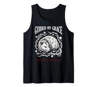 Guided by Grace But Still Kind of Feral Funny Opossum Meme Tank Top