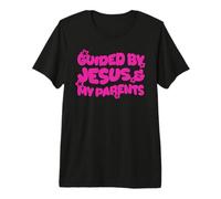 Guided By Jesus and My Parents Christian Kid Christianity Premium T-Shirt