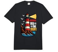 Guided by The Light Navigation Motivational Lighthouse Comfort Colors Adult Heavyweight T-Shirt