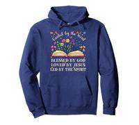 Guided By The Word Blessed By God Pretty Bible And Flower Pullover Hoodie