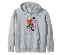 Guided by Water Inspiring Japanese Calligraphy Zip Hoodie