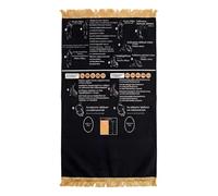 Guided Prayer Mat, English & Arabic Reading Aid, 24x14 Inch Spiritual Tool with Smooth Fabric, Comfortable Mat with Clear Instructions, Religious Accessory, Converts and Students Home and Mosque