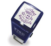 Guided Reading Smiley Book Comprehension Pre Inked School Teachers Feedback Marking Mini Stamper Stamp 15mm Brainwaves Primary Teaching Services (Purple)