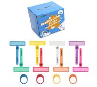 Guided Reading Strips, Dyslexia Tools for Kids, Colorful Text Overlays for Early Reading, ADHD Finger Tracker Highlight (144PCS)