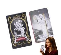 Guided Tarot Cards, Learning Divination Card Set, 4.13x2.44x1.1 Inches Deck with Printed Meanings, Illustrated Paper Tarot Kit, Oracle Cards with Classic Symbols, Spiritual Game for Travel Reading