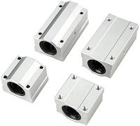 Guides 4Pcs SCS 6/8/10/12/13/16/20/25/30 UU/LUU Linear Motion Ball Slide Units Linear Ball Bearing Block CNC Router for 3D Printer Parts Linear Motion Guides(Scs6uu)