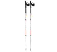 Guidetti - Foldable Trail running poles - Silver Néo - Size 130 cm - Red Red 130 cm