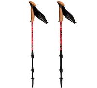 Guidetti - Hiking Poles - Massif des Pyrénées in Aluminium - Red Red one size