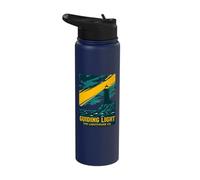 Guiding Light Lighthouse Adventure Endurance Coastal Ocean Stainless Steel Insulated Water Bottle