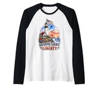 Guiding Light of American Liberty Raglan Baseball Tee