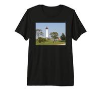 Guiding Lights: Long Beach Lighthouse Serenity Premium T-Shirt
