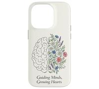 Guiding Minds Growing Hearts Floral Brain Mental Health Case for iPhone 14 Pro