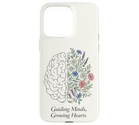Guiding Minds Growing Hearts Floral Brain Mental Health Case for iPhone 15 Pro Max