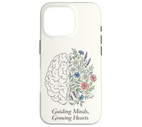 Guiding Minds Growing Hearts Floral Brain Mental Health Case for iPhone 16 Pro