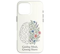 Guiding Minds Growing Hearts Floral Brain Mental Health Case for iPhone 16 Pro Max