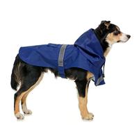 Guiding Star Dog Raincoat for Small Medium Large Dogs Waterproof Dog Coat with Hooded, Rain Jacket with Reflective Strip Blue L
