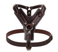 Guiding Star Leather Dog Harness Heavy Duty Dog Harness for Large Dogs Soft Dog Vest with Adjustable Straps for Large Extra Large Dogs Vest 27"-34" Dark Brown