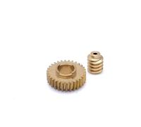 GuidNaurys 0.3 Module 30T Copper Worm Gear Set 1:30 Ratio Small Motor Reducer Turbine Gear DIY Electronic Lock Accessories meshing angle