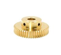 GuidNaurys 0.5M 80T Copper Worm Gear 41.4mm Diameter Turbine Gear 0.5 Module 80 Teeth Turbine Worm Pinion M3 Screw meshing angle(4mm bore)